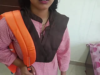 Alpana was fucking nearby boyfriend on college time and college uniform sex in clear Hindi audio she was sucking learn of in mouth and painfull fucking