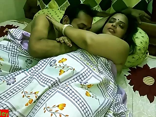 Indian hot xxx Innocent Bhabhi 2nd lifetime intercourse with husband friend!! Please don't cum inside!