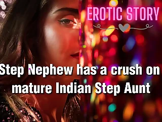 Step Nephew has a crush on mature Indian Step Aunt